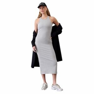 Womens athleta signature rib maxi dress gray size small
